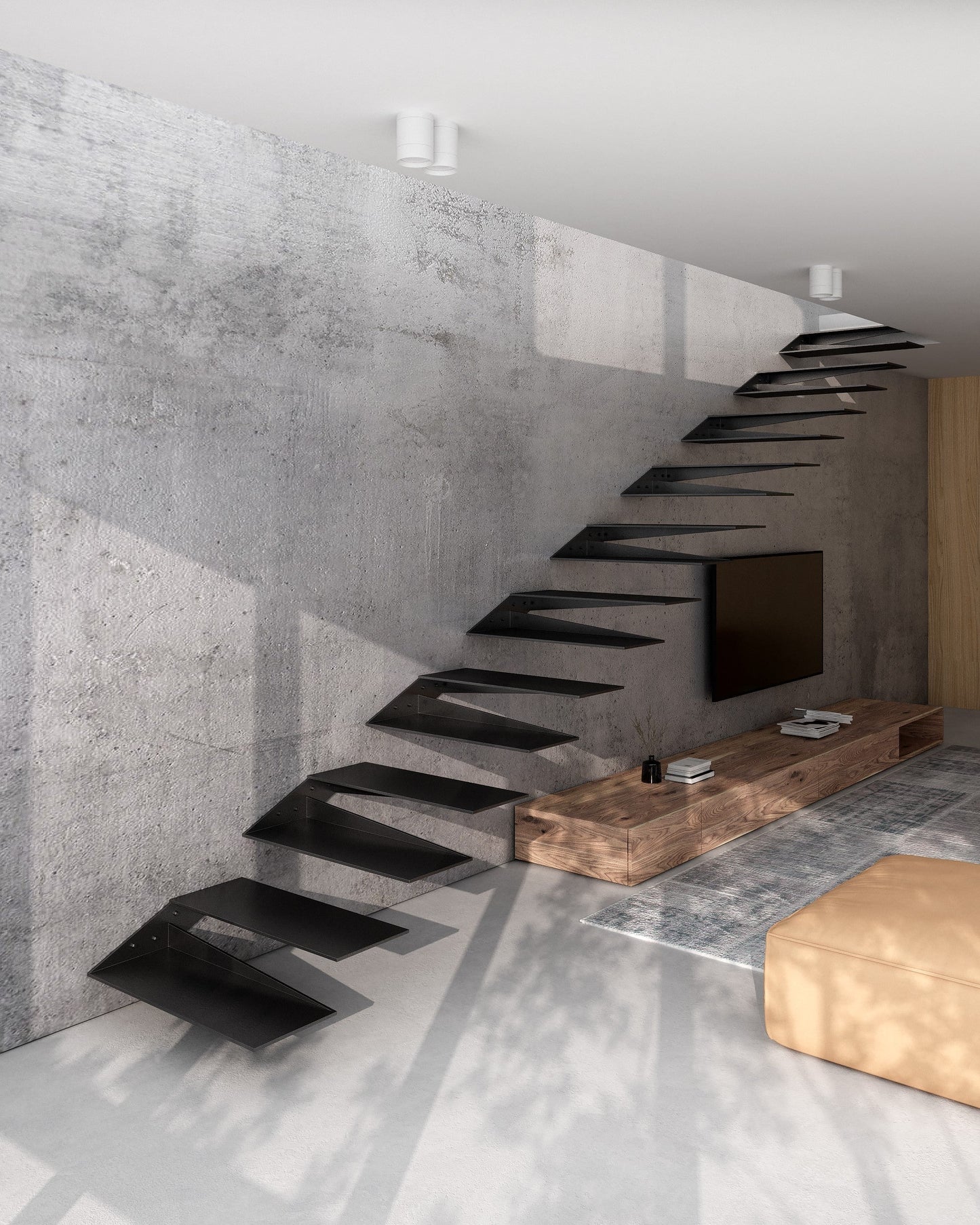 Treppenstufe Schwebetreppe Kragarmtreppe Stahltreppe