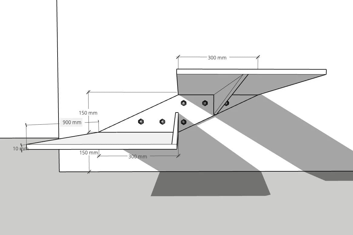 Treppenstufe Schwebetreppe Kragarmtreppe Stahltreppe
