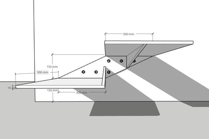 Treppenstufe Schwebetreppe Kragarmtreppe Stahltreppe