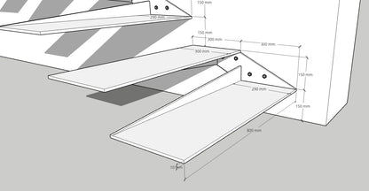 Treppenstufe Schwebetreppe Kragarmtreppe Stahltreppe